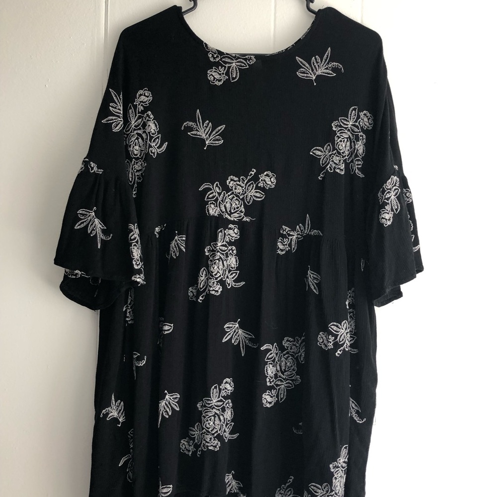 Floral Embroidered Mini Dress